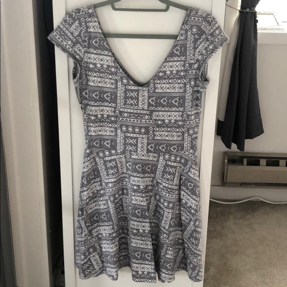 Grey and white hollister skater dress